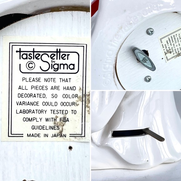 Rare Vintage Taste Setter by SIGMA Pierrot with Heart Ceramic Clown Music Box - Picture 14 of 17